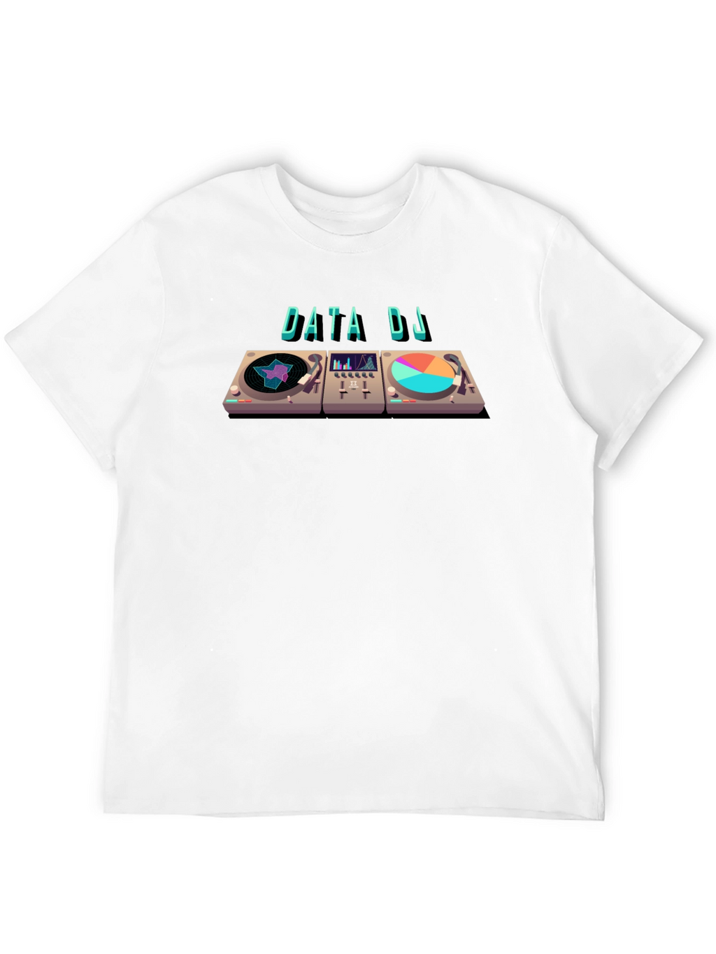 Data DJ Graphic T-Shirt - Cool Turntable Design