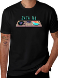 Data DJ Graphic T-Shirt - Cool Turntable Design