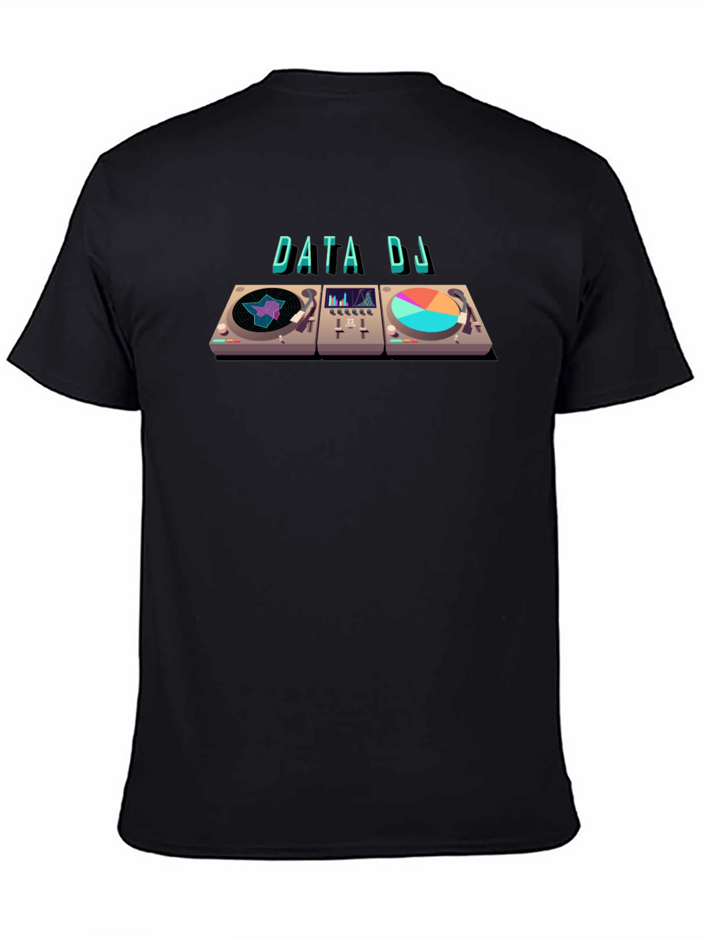 Data DJ Graphic T-Shirt - Cool Turntable Design