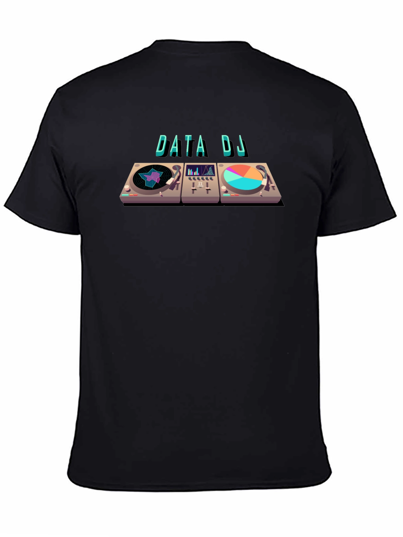 Data DJ Graphic T-Shirt - Cool Turntable Design