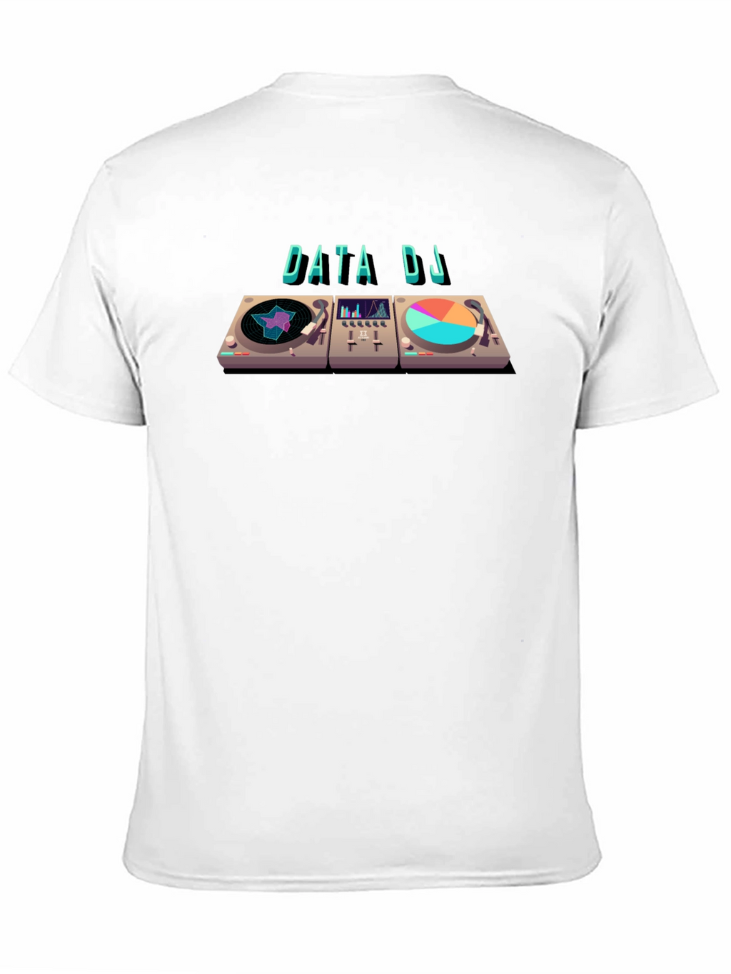 Data DJ Graphic T-Shirt - Cool Turntable Design