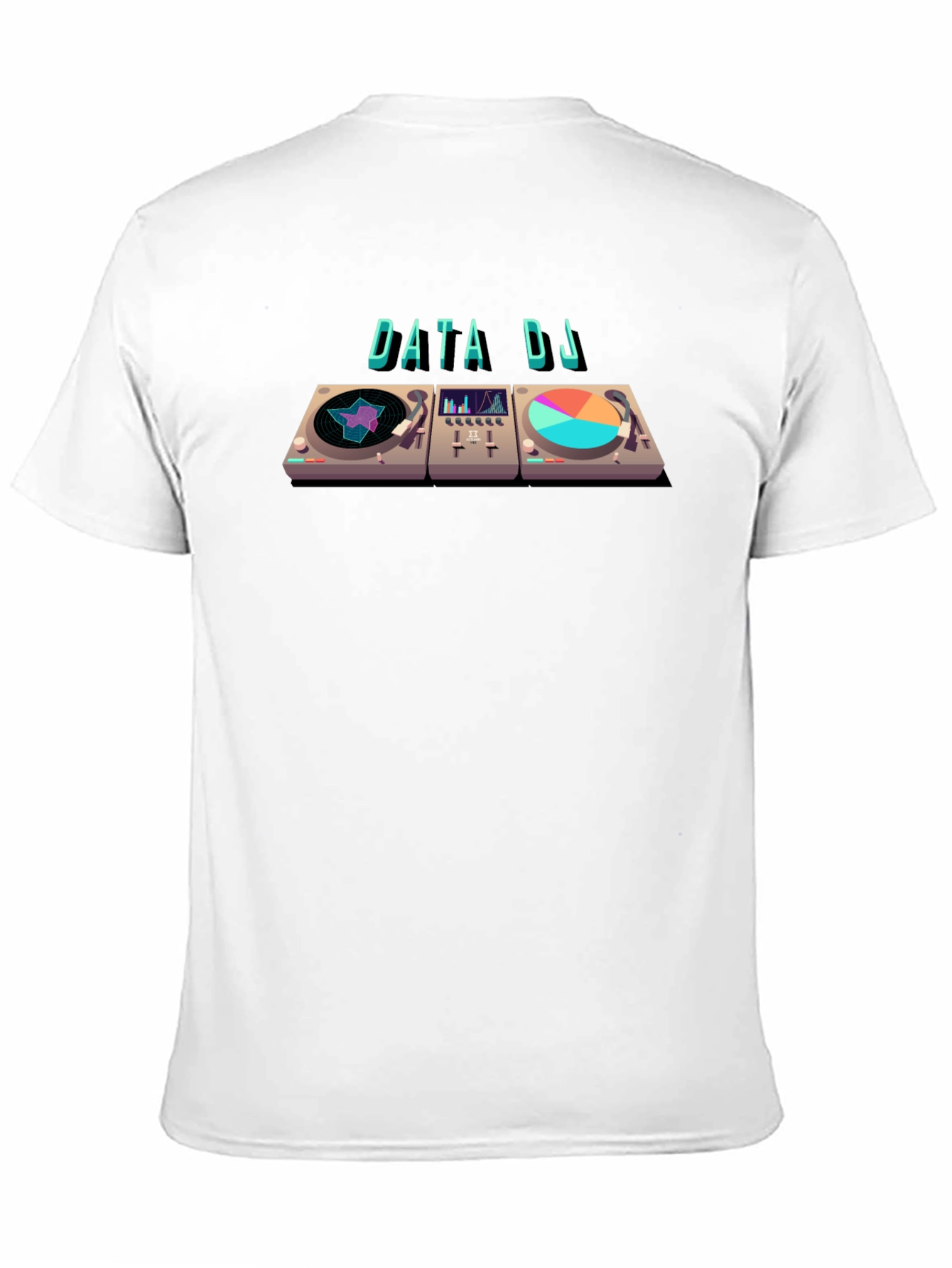 Data DJ Graphic T-Shirt - Cool Turntable Design