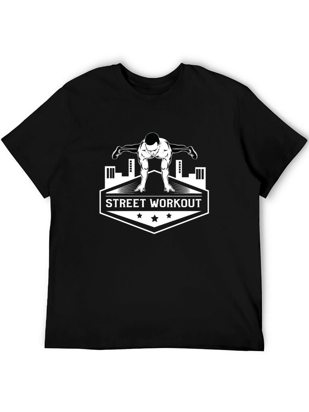 Street Workout Graphic T-Shirt - Black