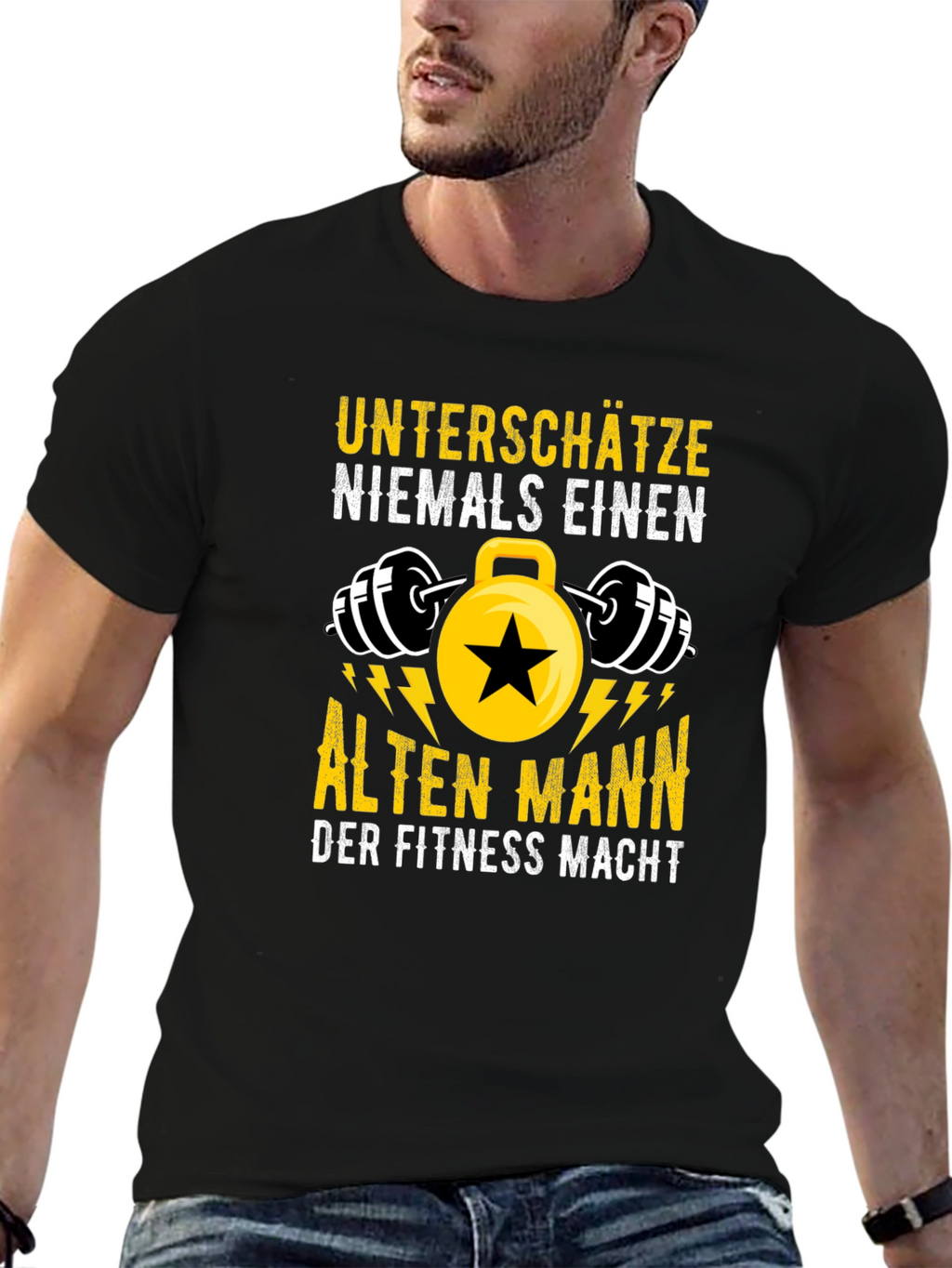 Fitness Old Man Graphic Tee