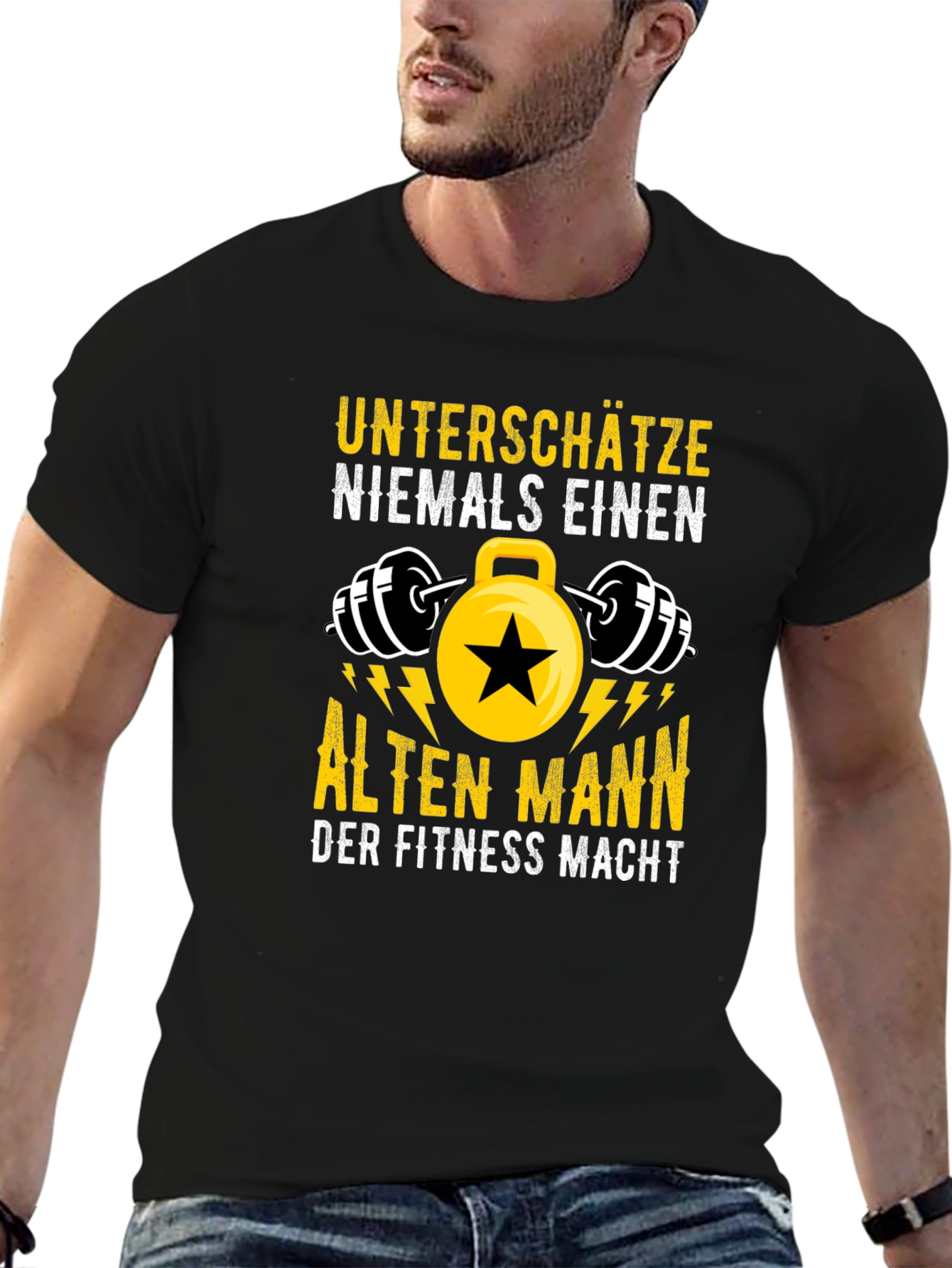 Fitness Old Man Graphic Tee