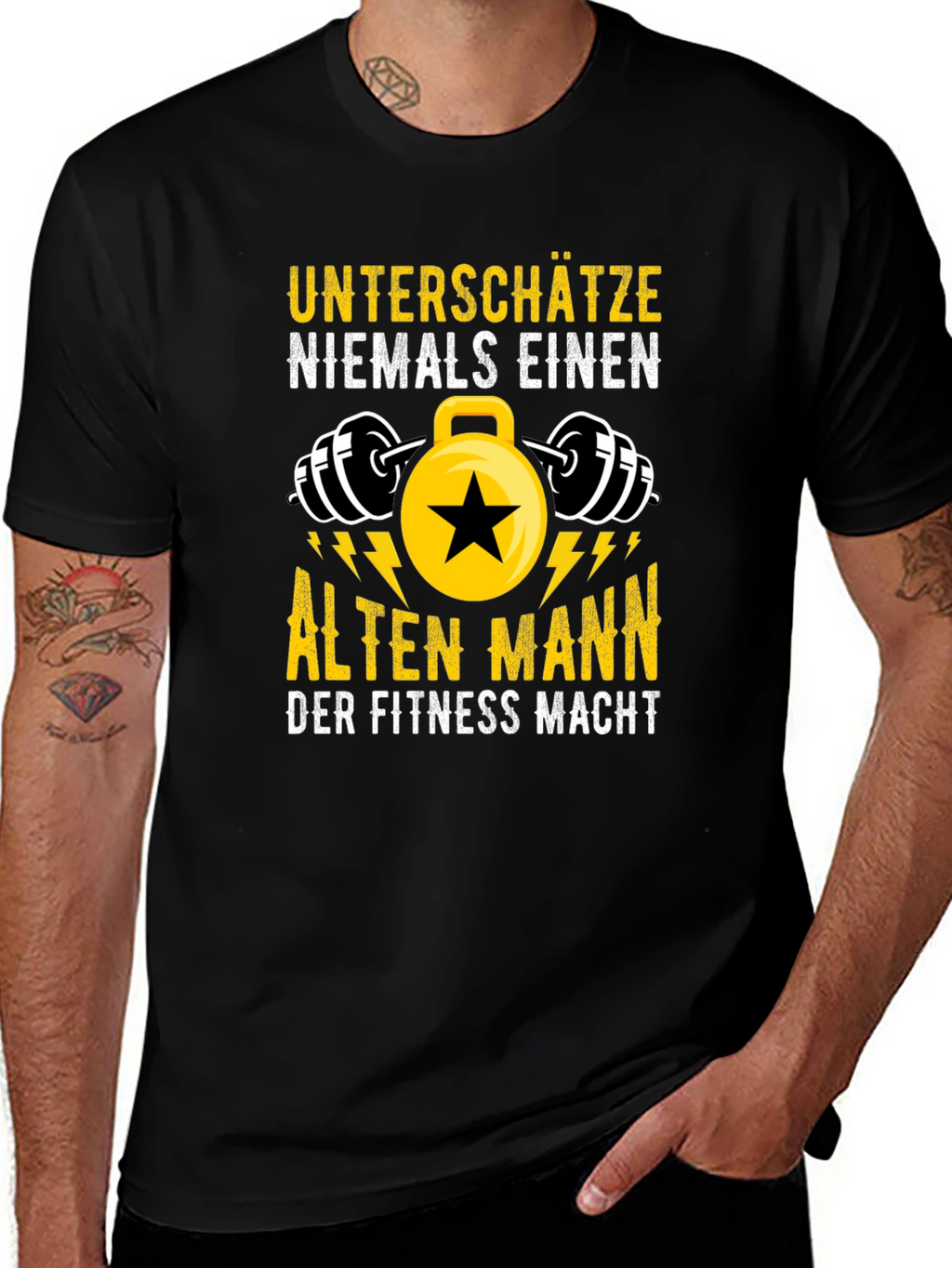 Fitness Old Man Graphic Tee