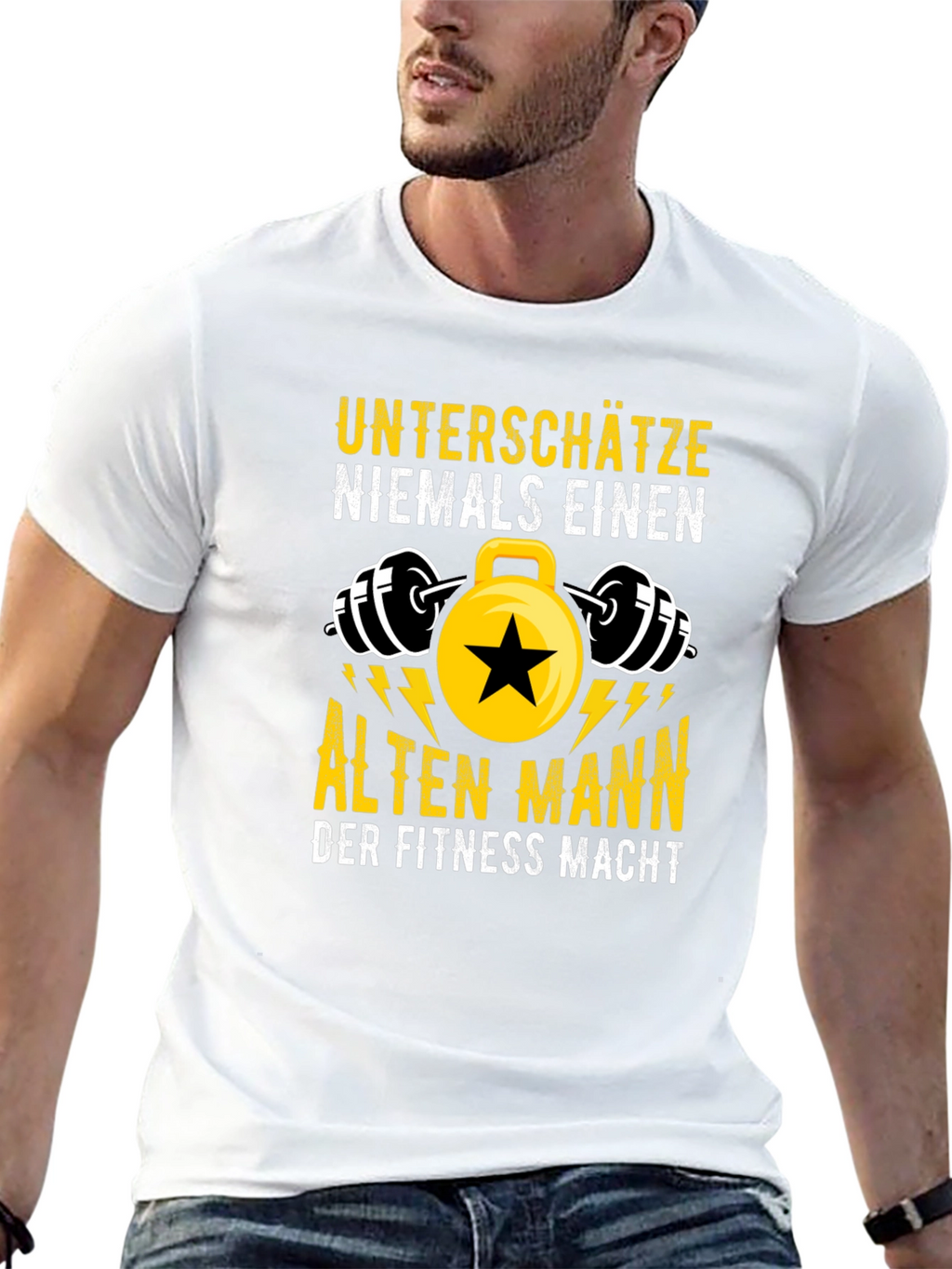 Fitness Old Man Graphic Tee
