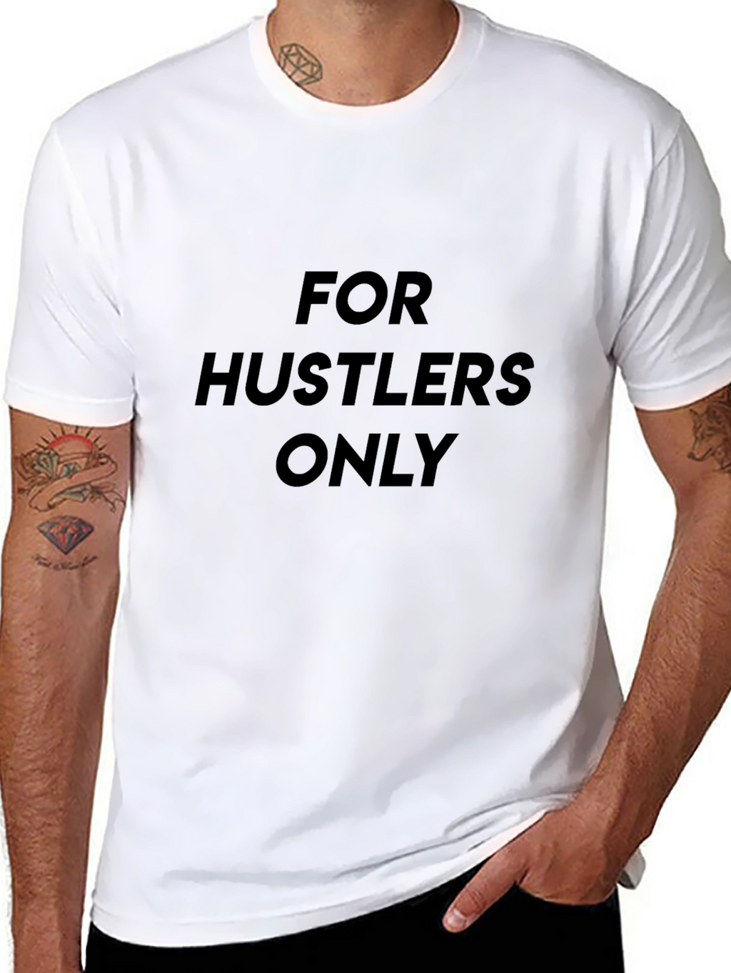 For Hustlers Only Black T-Shirt