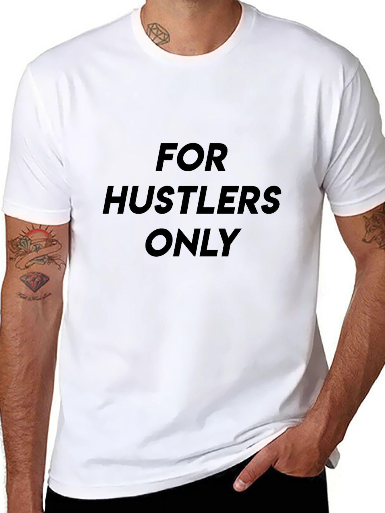 For Hustlers Only Black T-Shirt