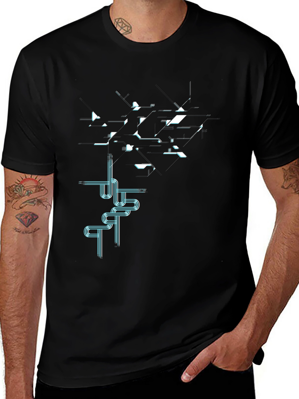Cyberpunk Circuitry Tee - Techwear Style