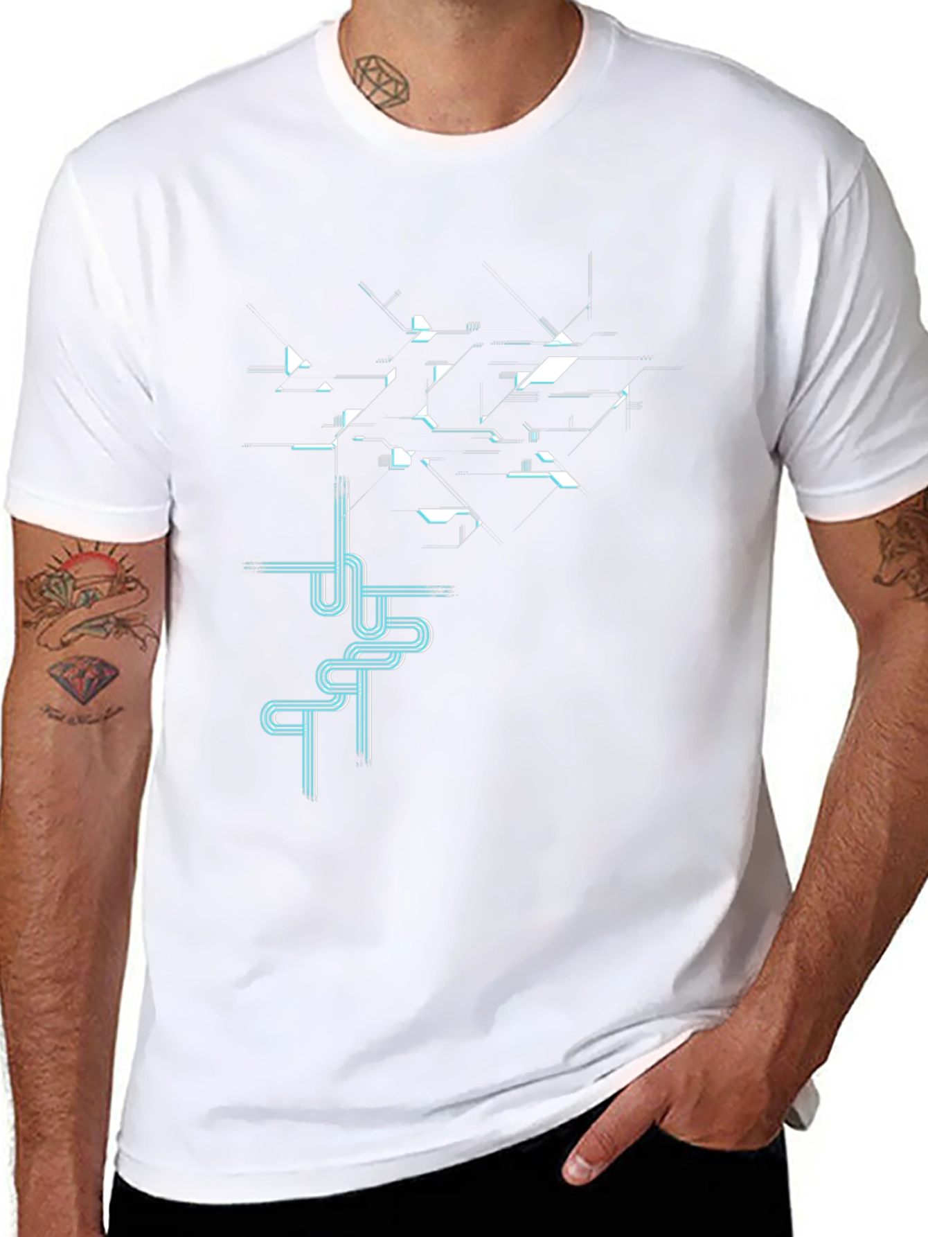 Cyberpunk Circuitry Tee - Techwear Style