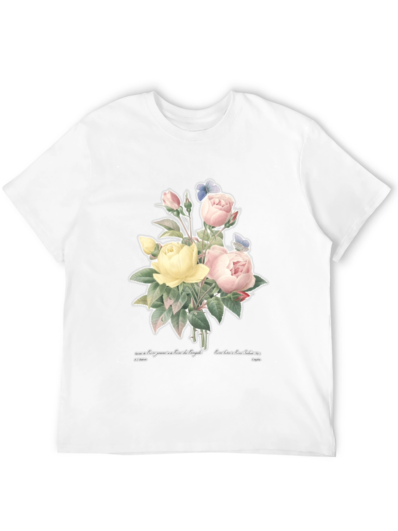 Floral Graphic Print Black T-Shirt