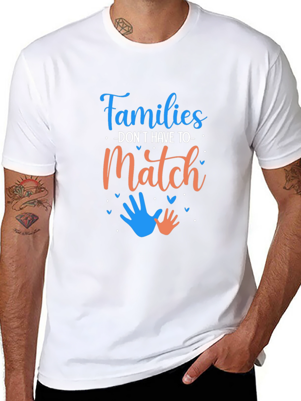 Families Dont Have To Match Graphic Tee