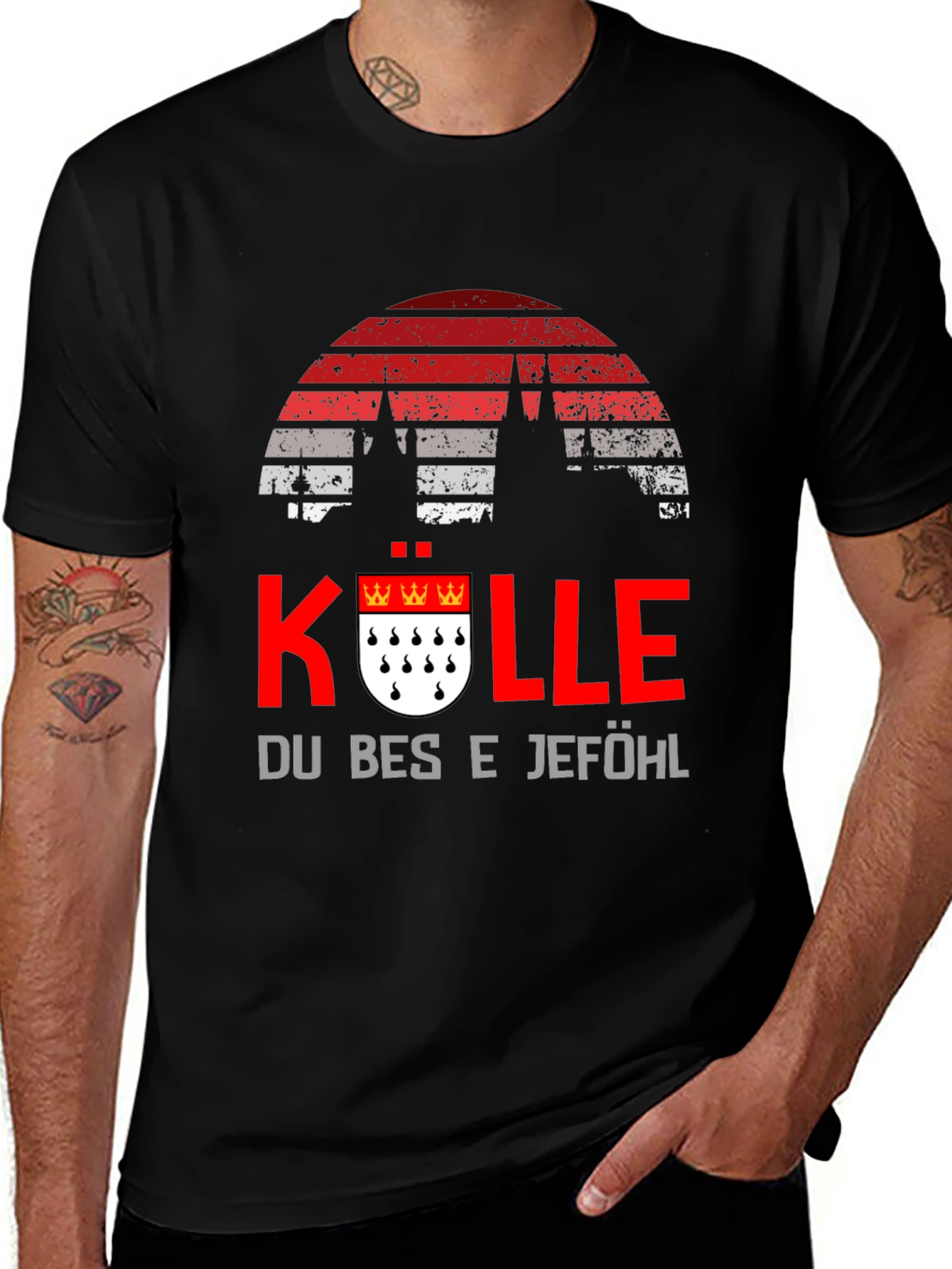 Köln T-Shirt - Cologne Cathedral Silhouette German Pride