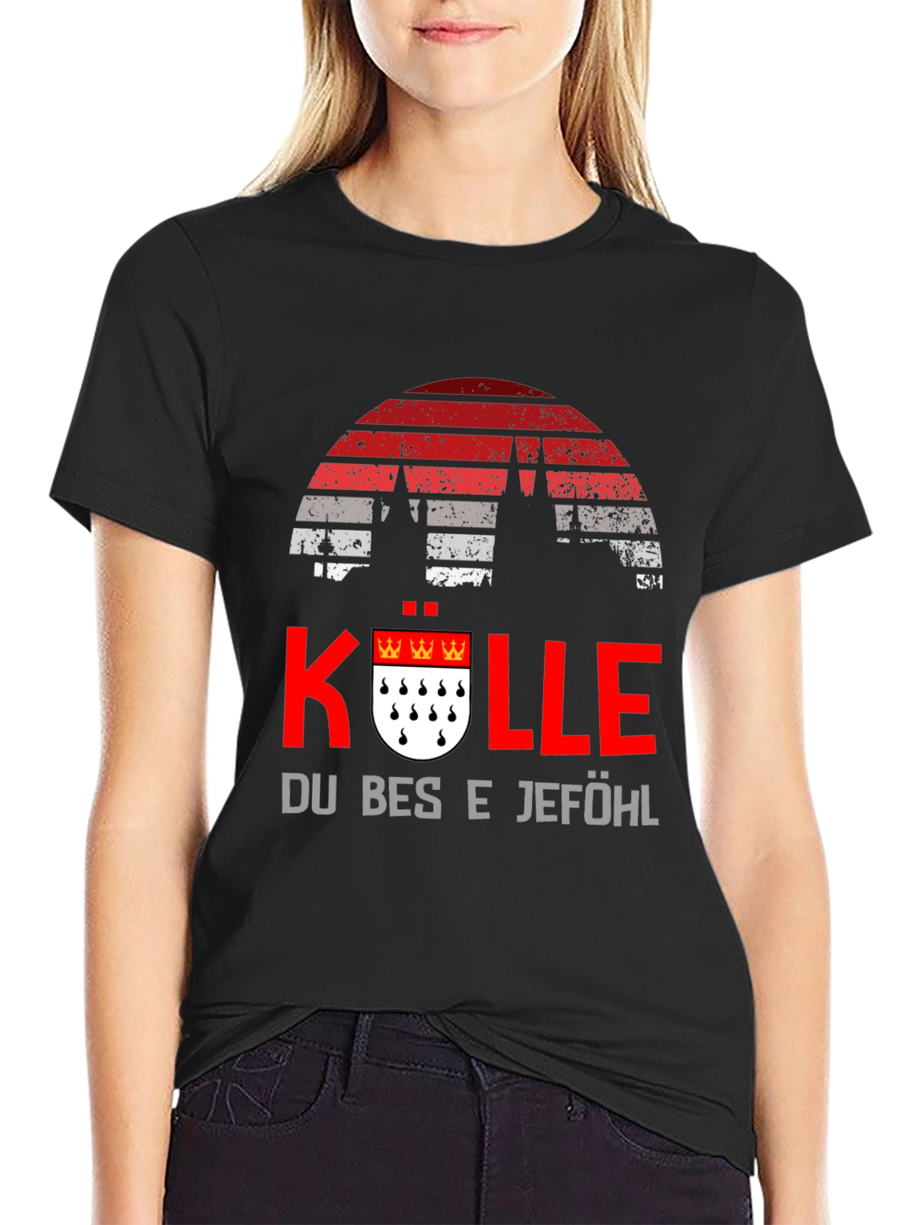 Köln T-Shirt - Cologne Cathedral Silhouette German Pride