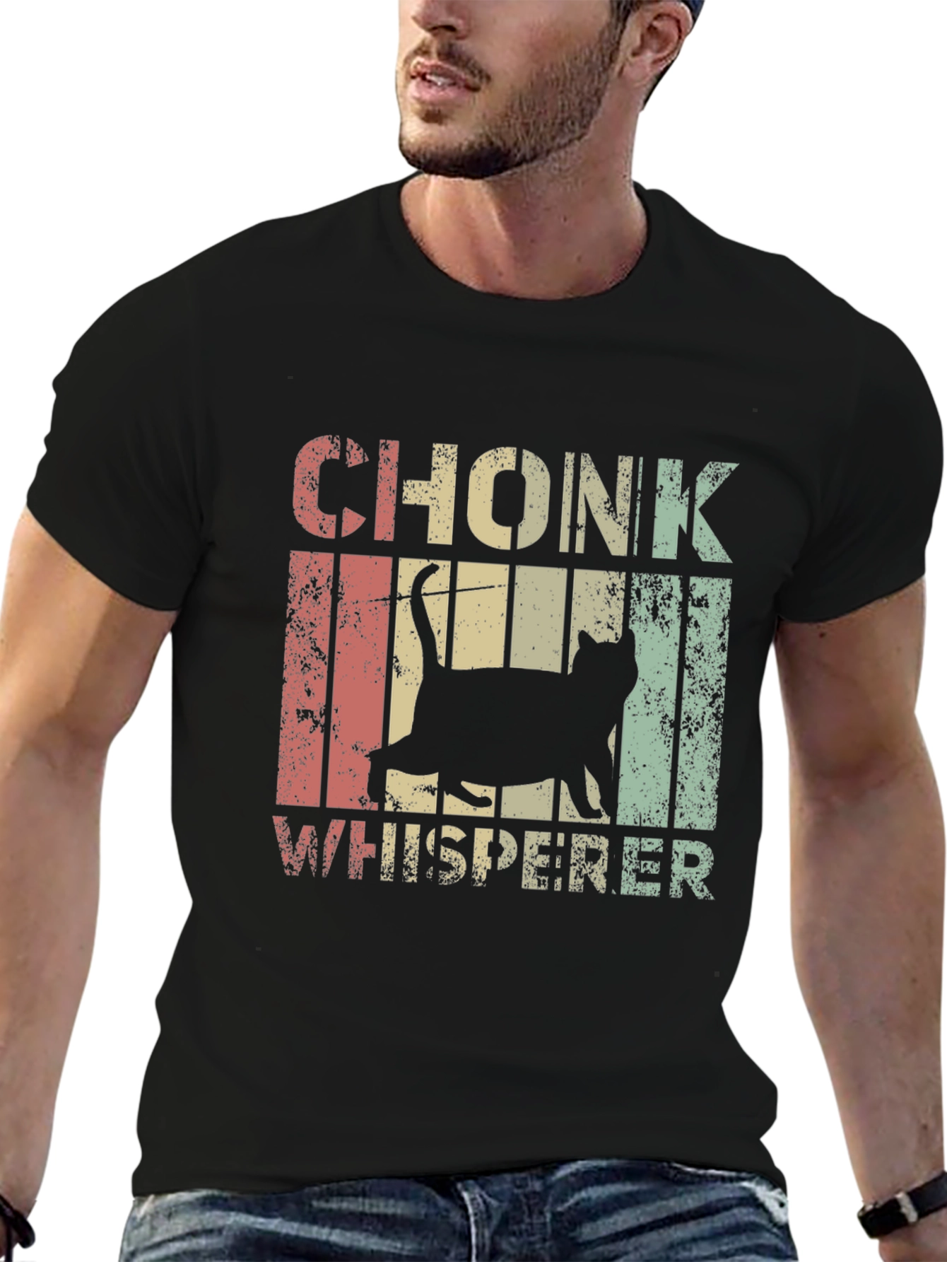 Chonk Whisperer Cat Graphic T-Shirt