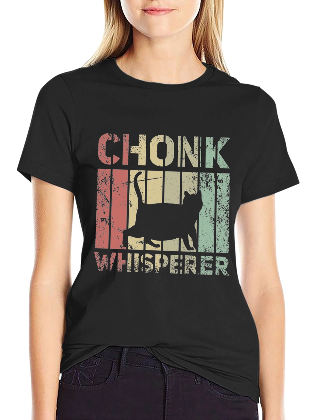 Chonk Whisperer Cat Graphic T-Shirt