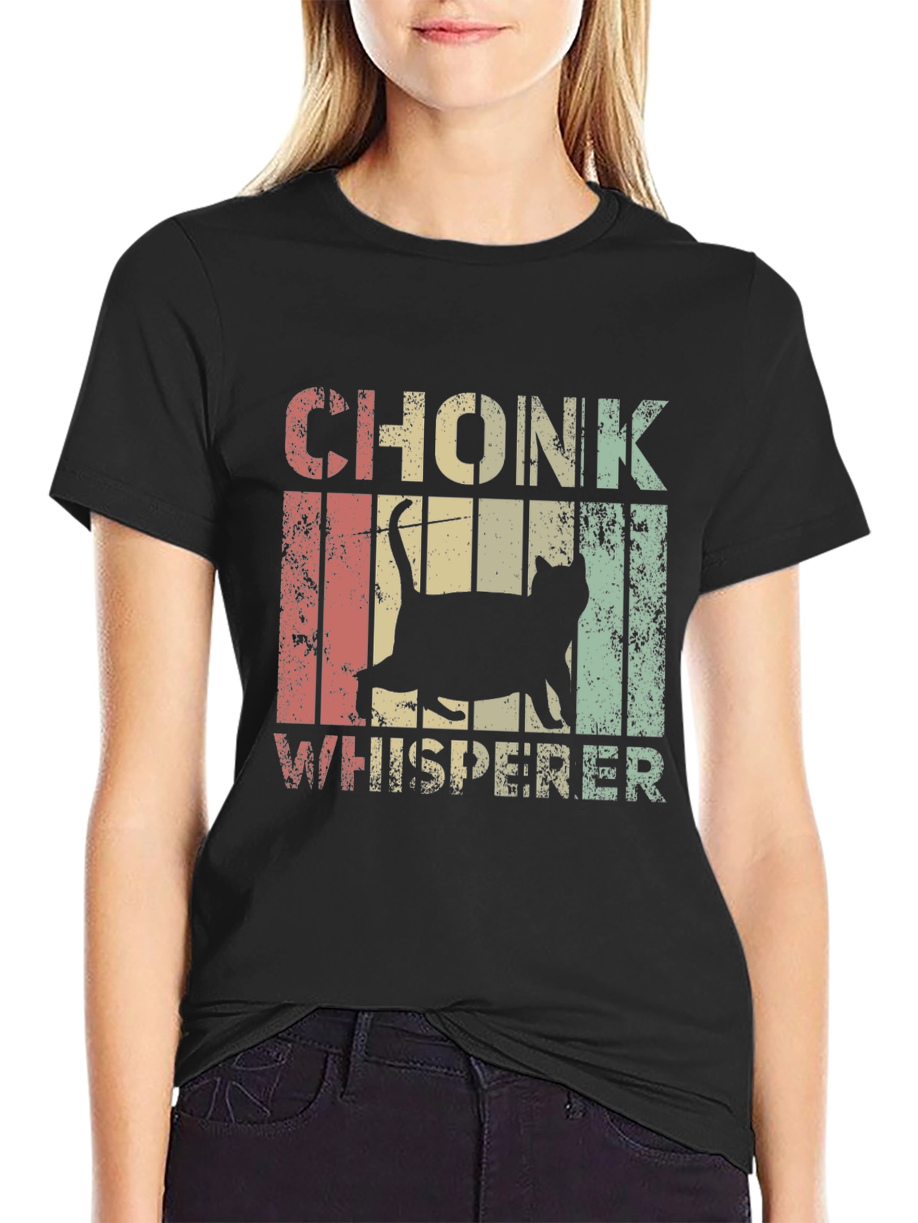 Chonk Whisperer Cat Graphic T-Shirt