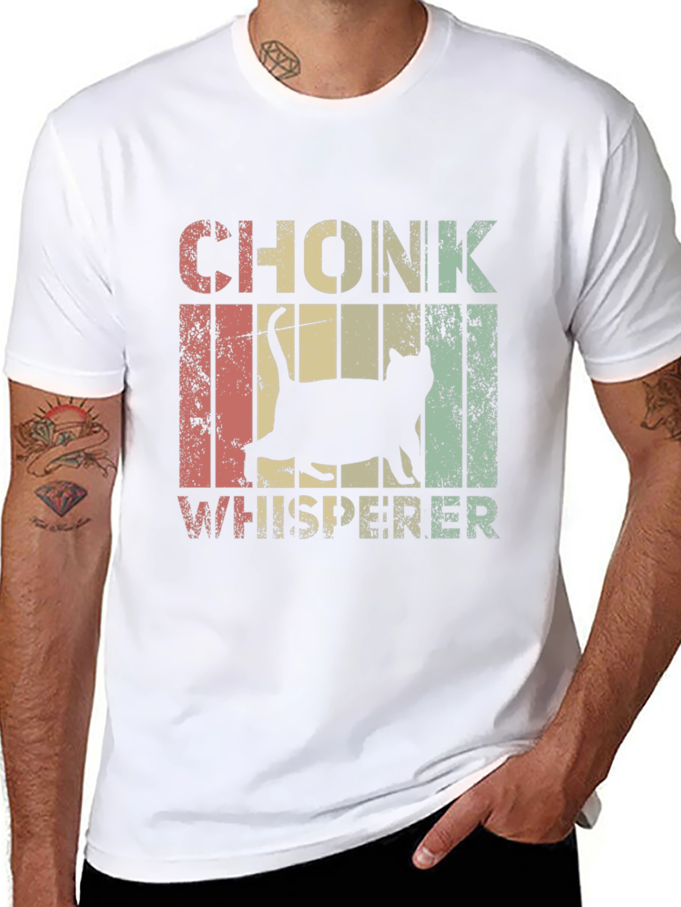 Chonk Whisperer Cat Graphic T-Shirt