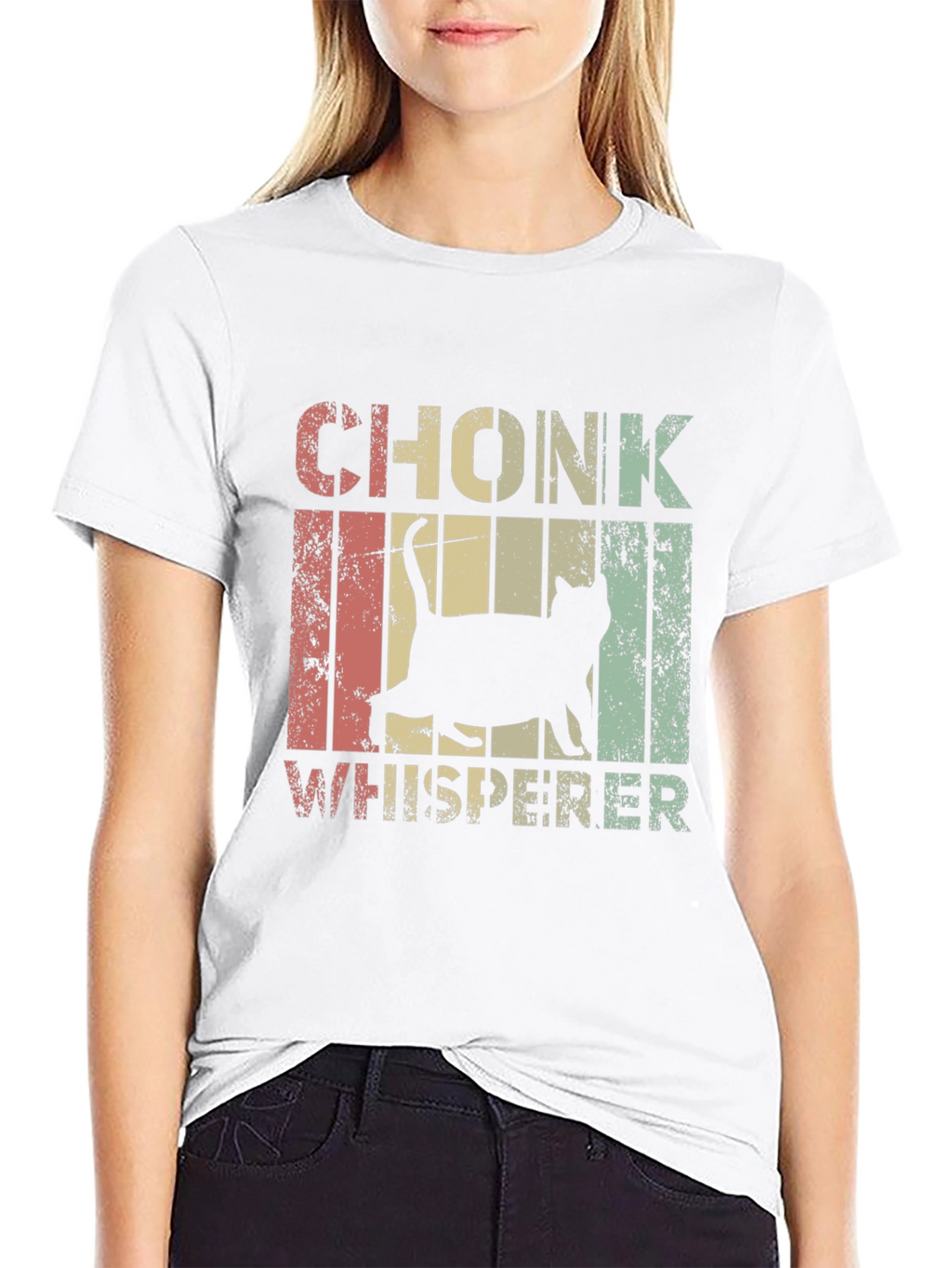 Chonk Whisperer Cat Graphic T-Shirt