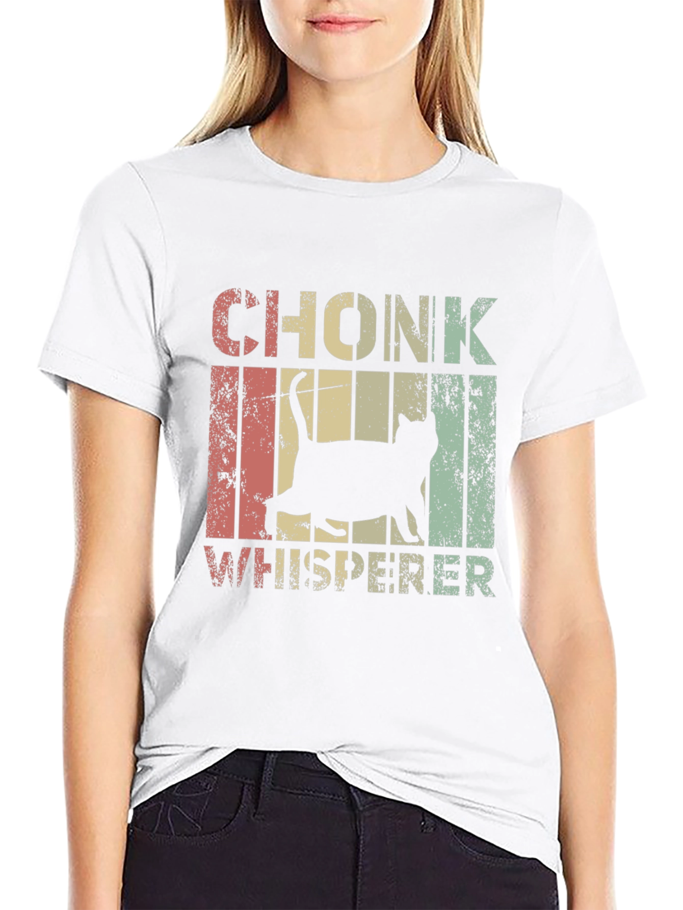 Chonk Whisperer Cat Graphic T-Shirt