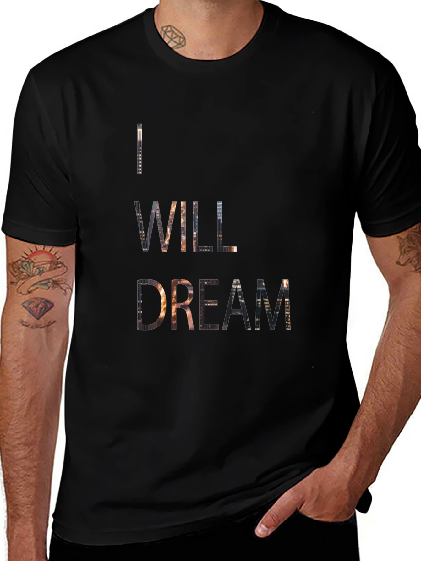 I Will Dream Graphic Tee - Mens Black T-Shirt