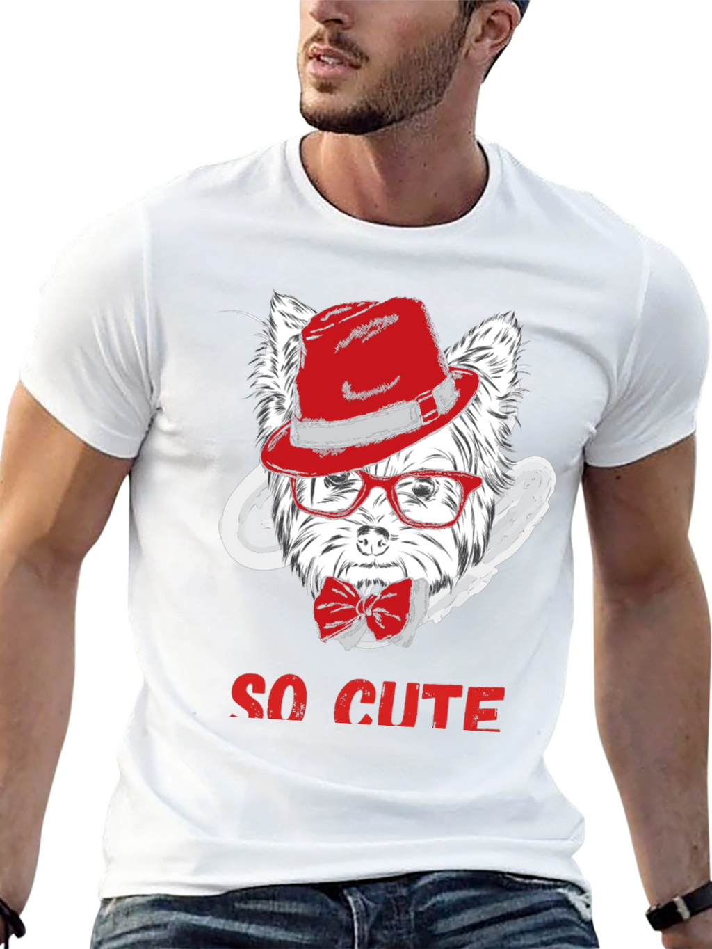 Cool Dog Graphic Tee - So Cute!
