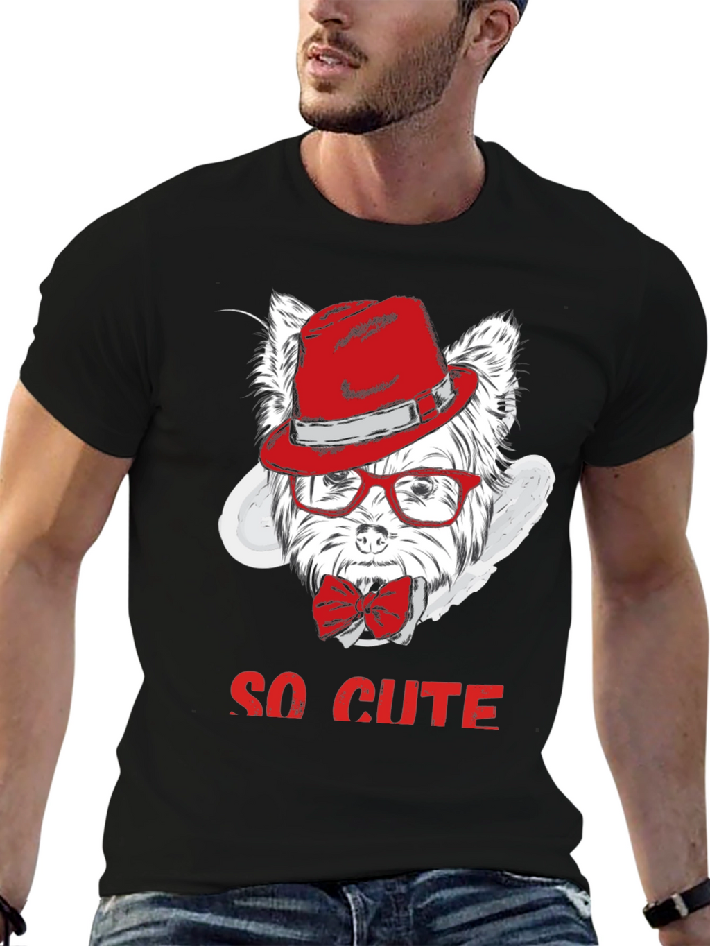 Cool Dog Graphic Tee - So Cute!