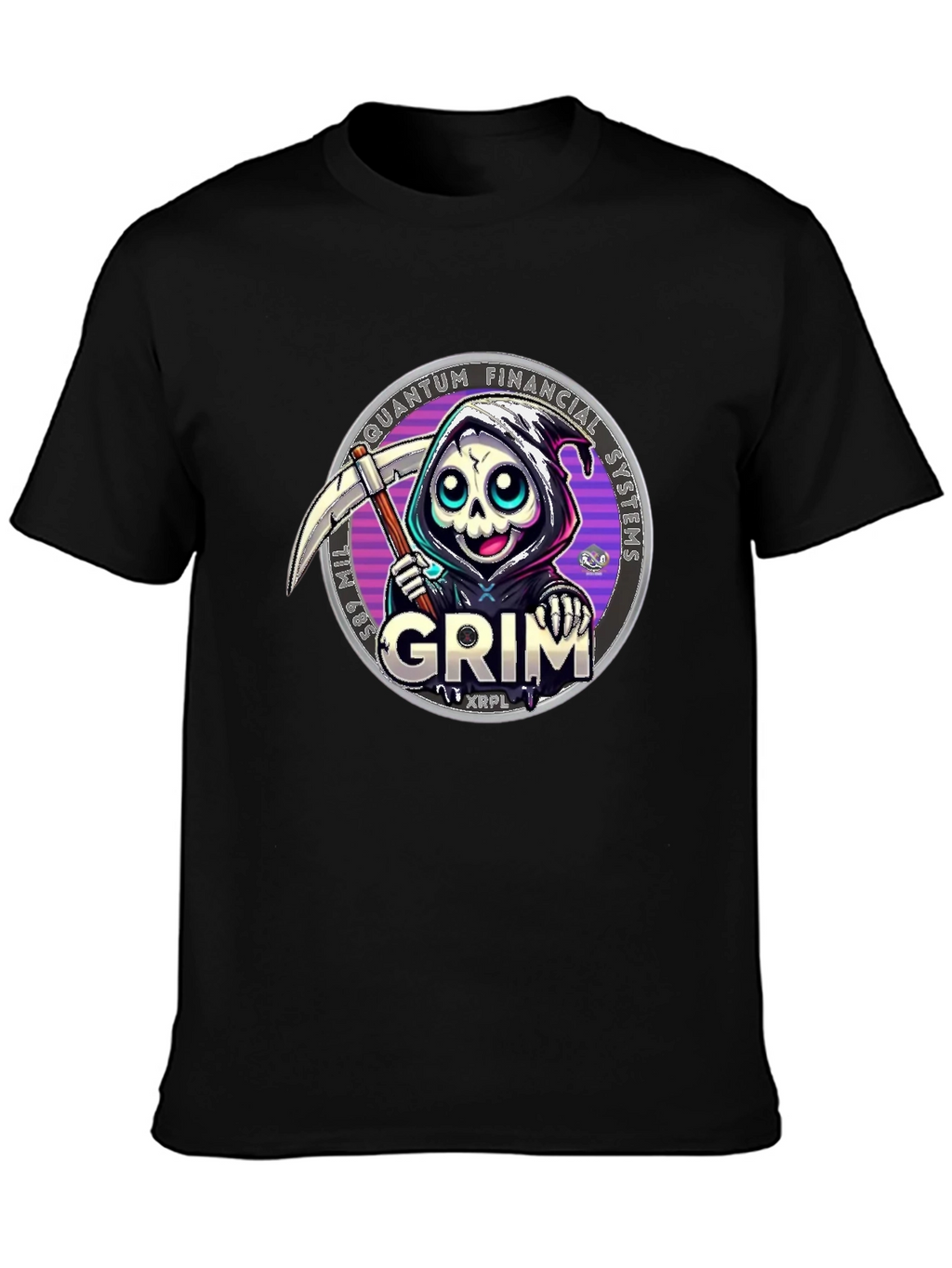 Grim Reaper Crypto T-Shirt - Quantum Financial Systems