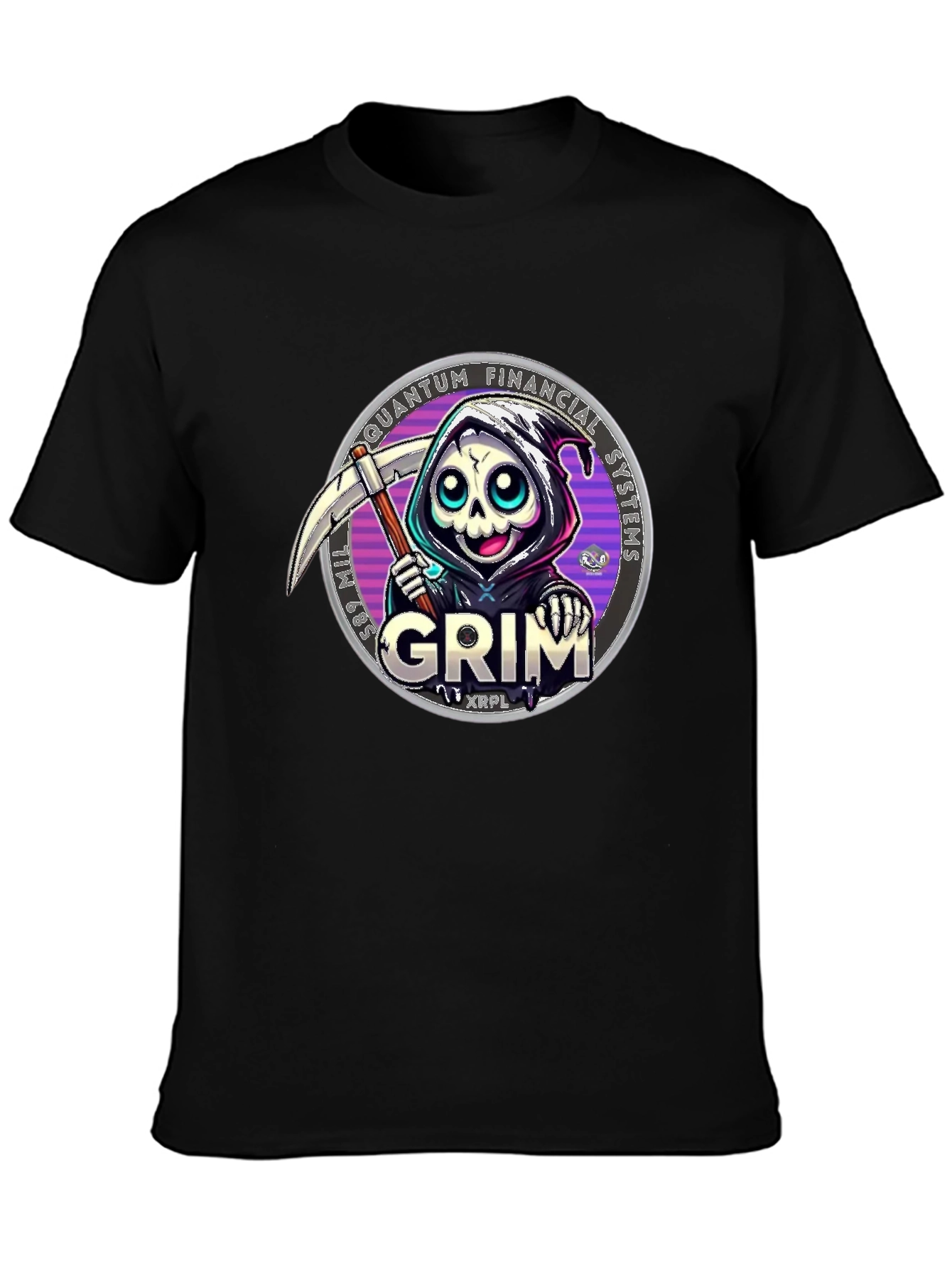 Grim Reaper Crypto T-Shirt - Quantum Financial Systems