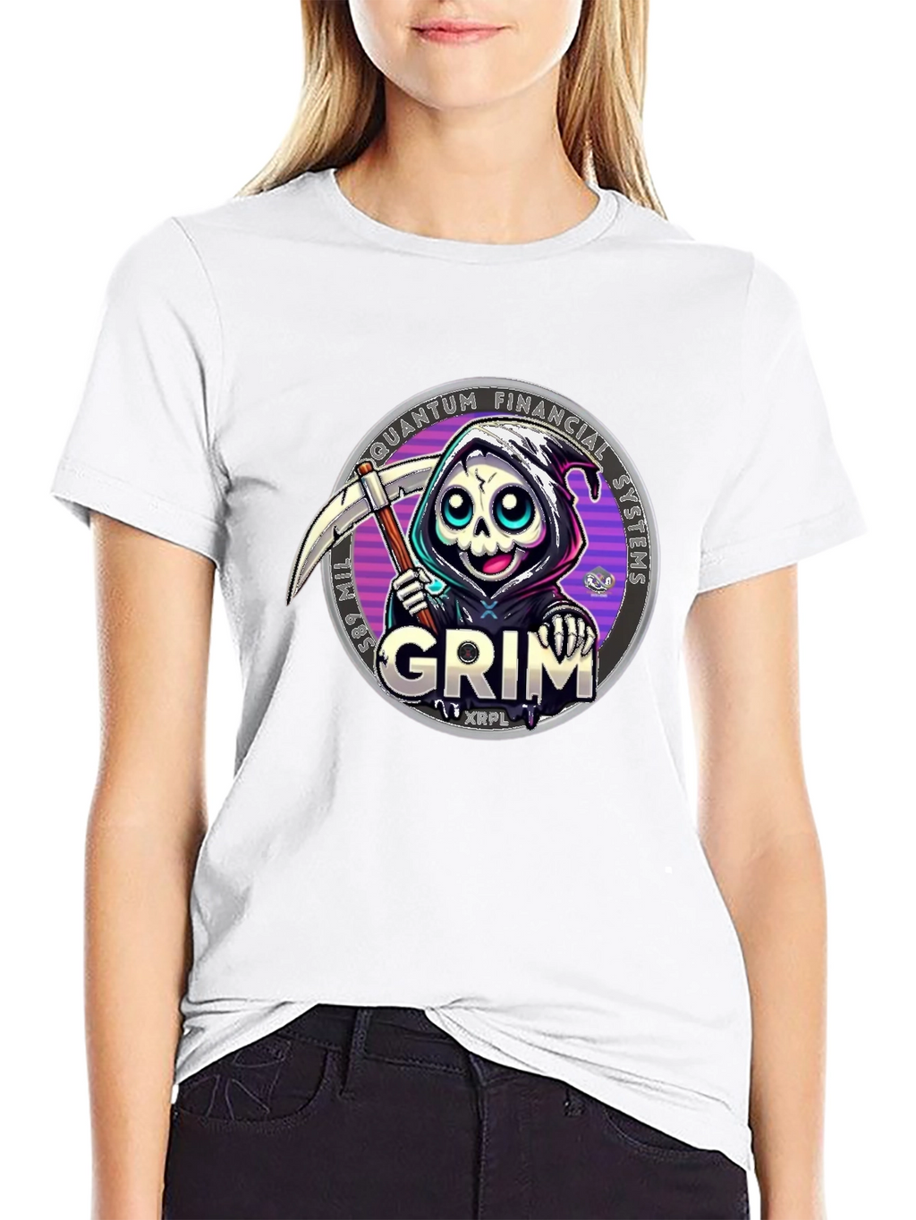 Grim Reaper Crypto T-Shirt - Quantum Financial Systems