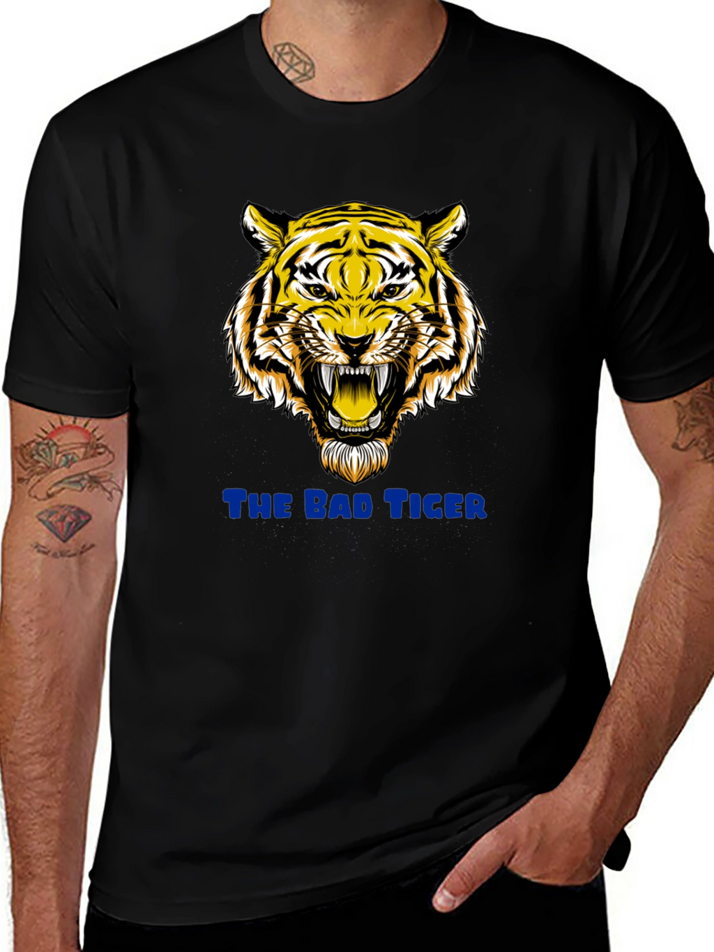 Bad Tiger Graphic Black T-Shirt