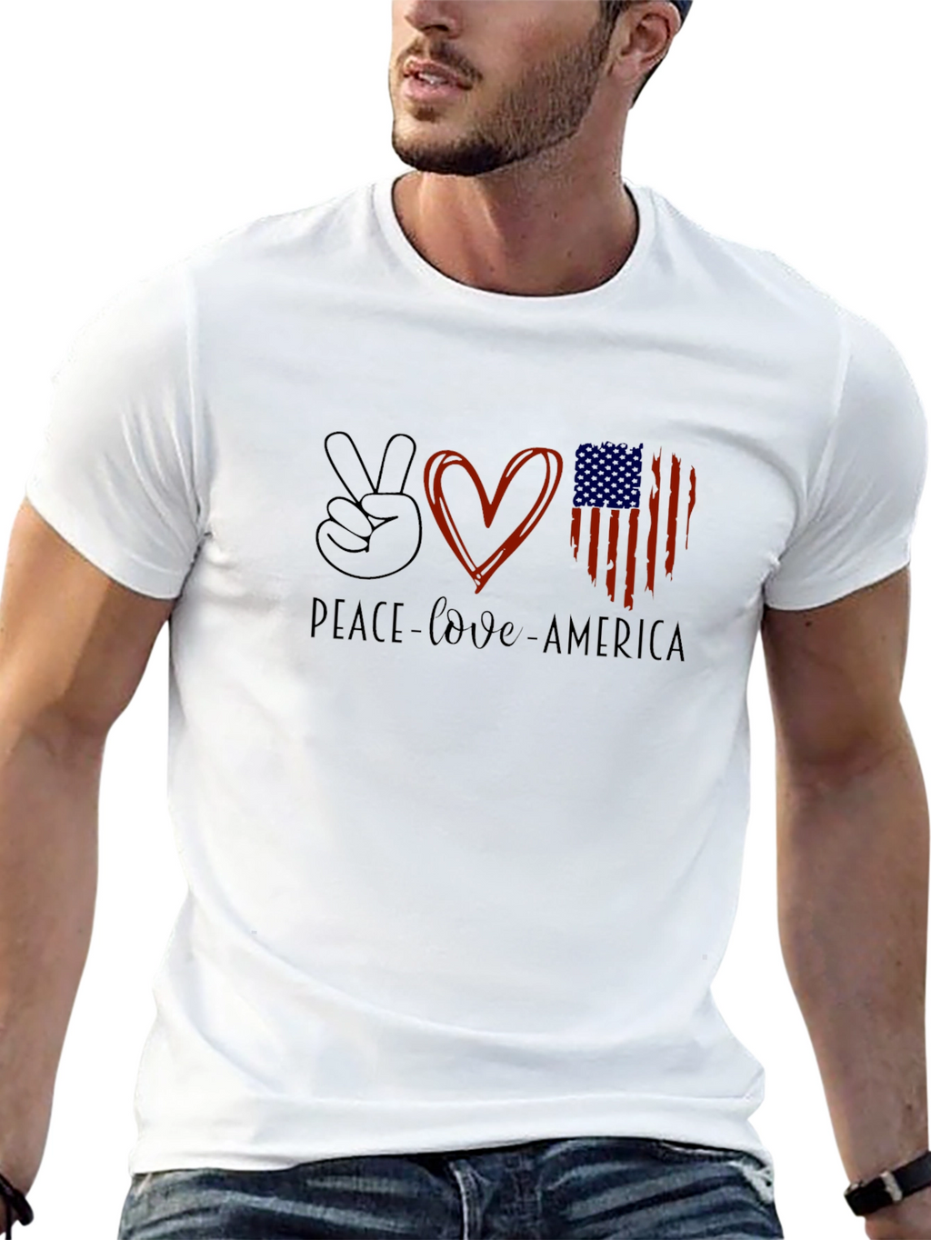 Peace Love America Graphic Tee