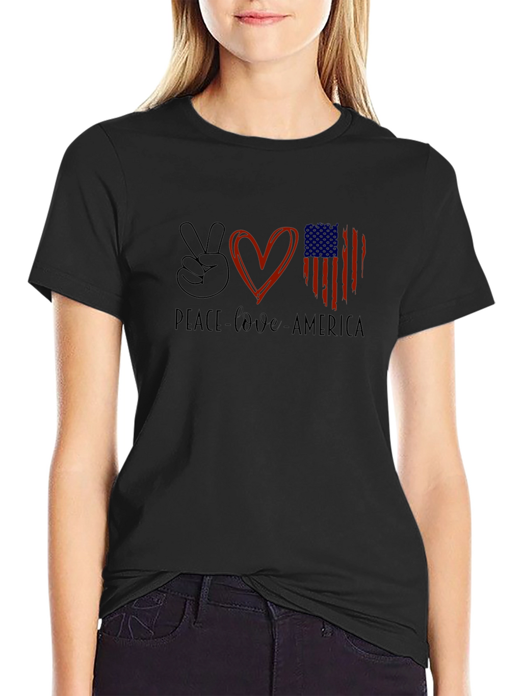 Peace Love America Graphic Tee