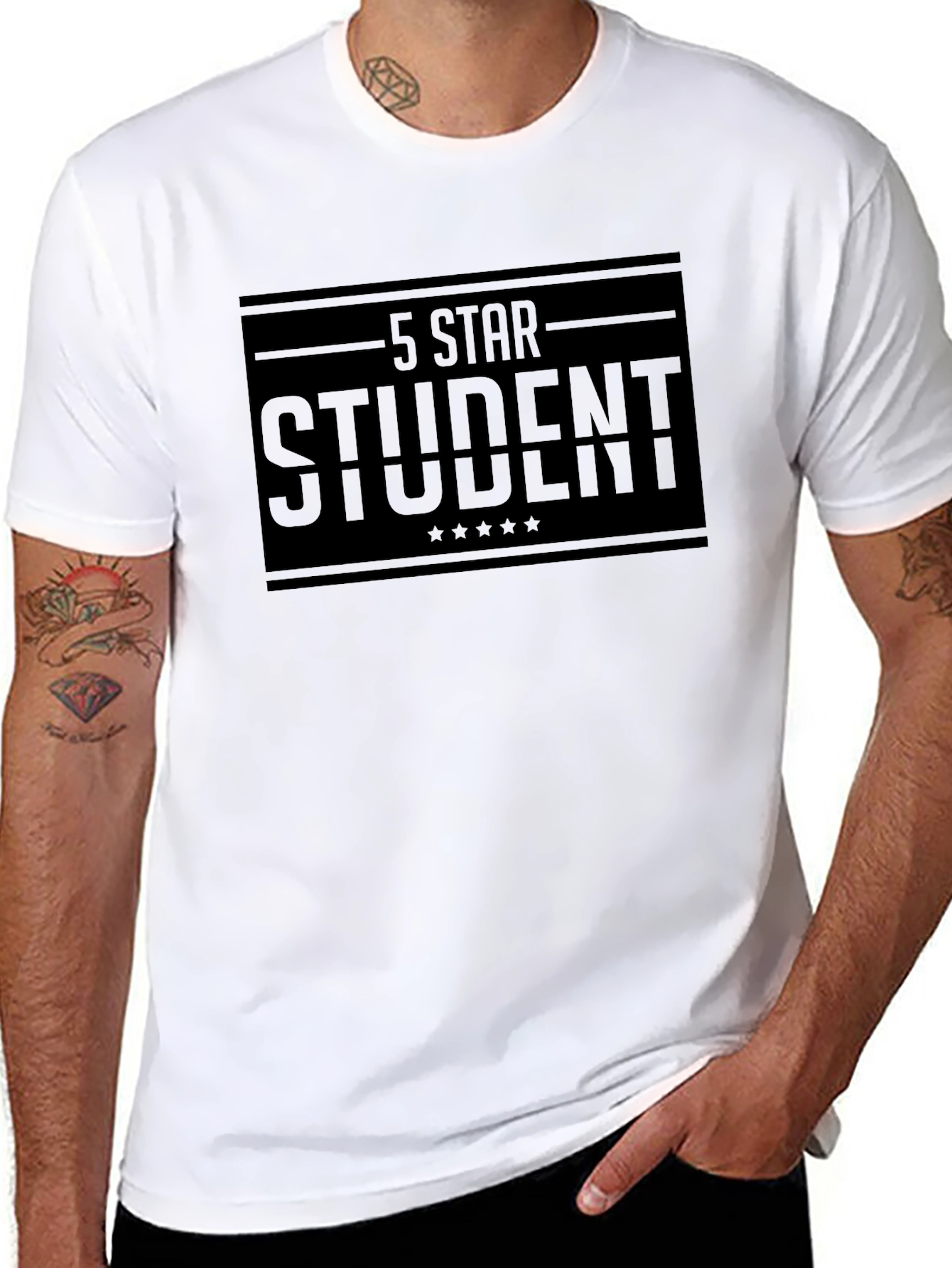 5 Star Student Black T-Shirt