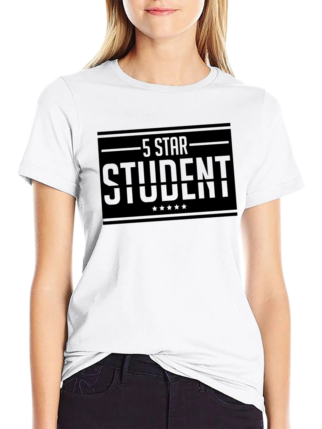 5 Star Student Black T-Shirt