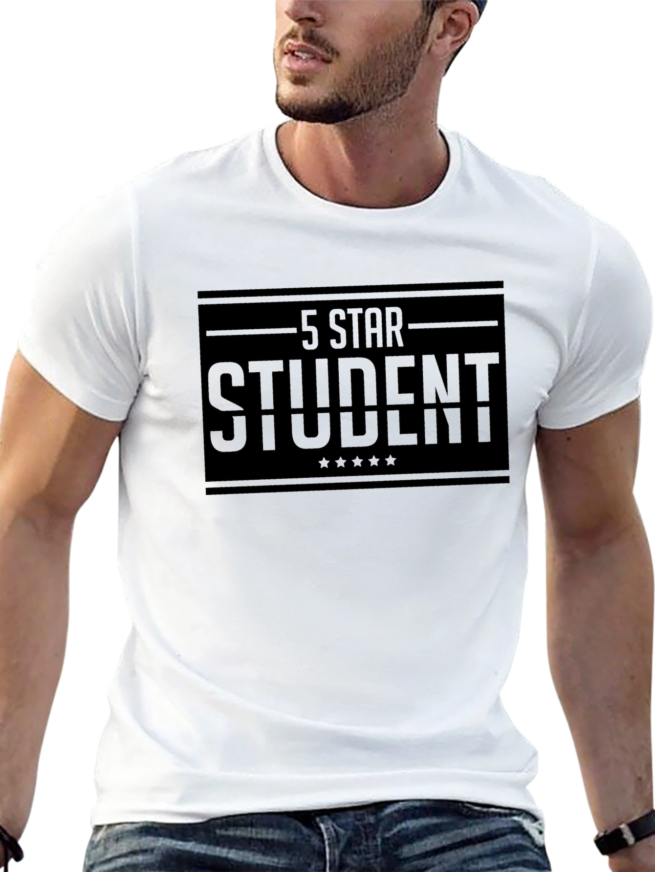 5 Star Student Black T-Shirt
