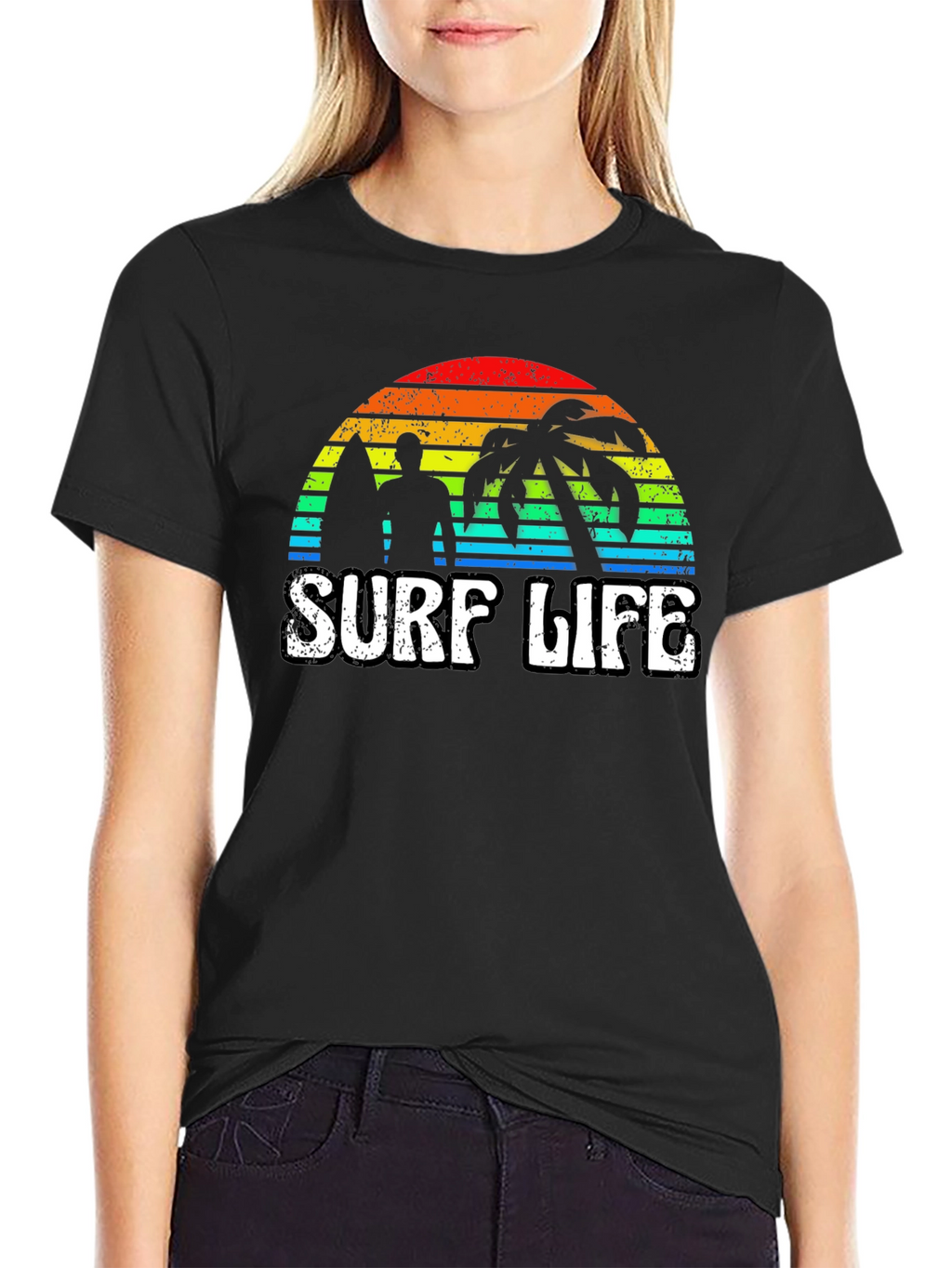Surf Life T-Shirt - Retro Sunset Beach Graphic Tee
