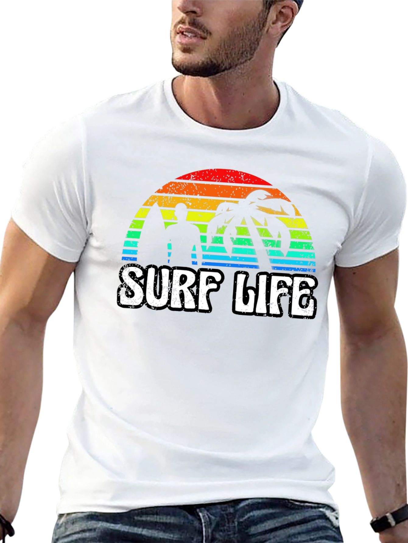 Surf Life T-Shirt - Retro Sunset Beach Graphic Tee