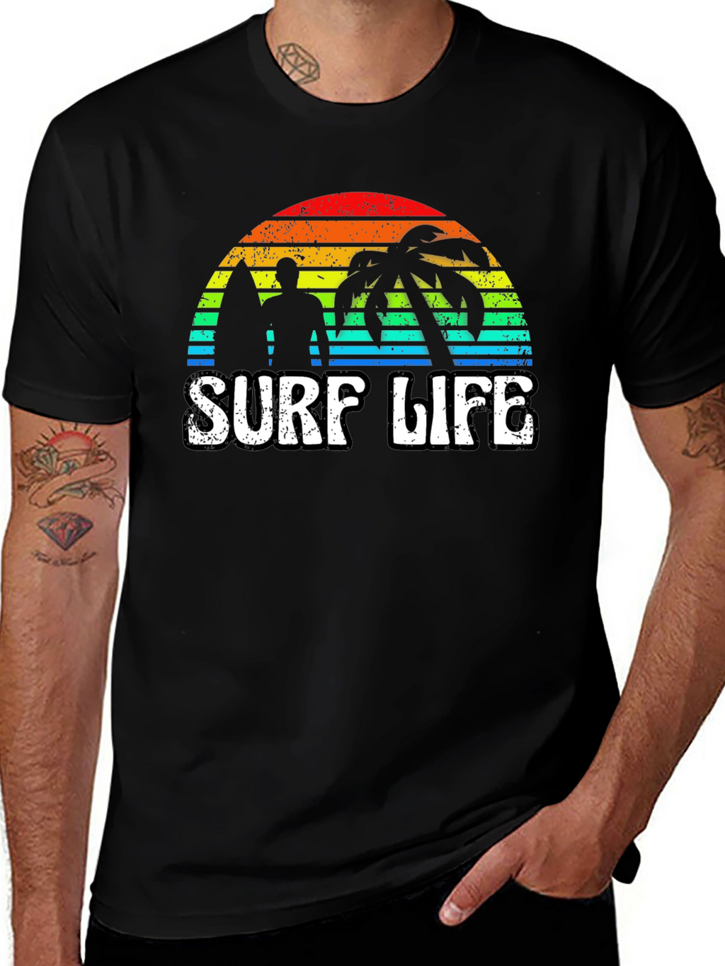 Surf Life T-Shirt - Retro Sunset Beach Graphic Tee