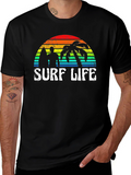 Surf Life T-Shirt - Retro Sunset Beach Graphic Tee