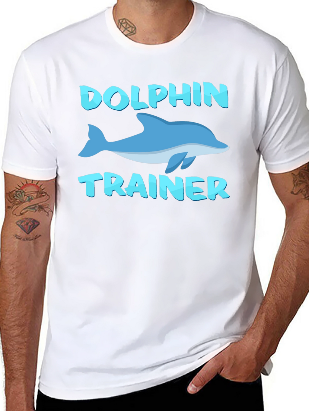 Dolphin Trainer Graphic Tee - Black