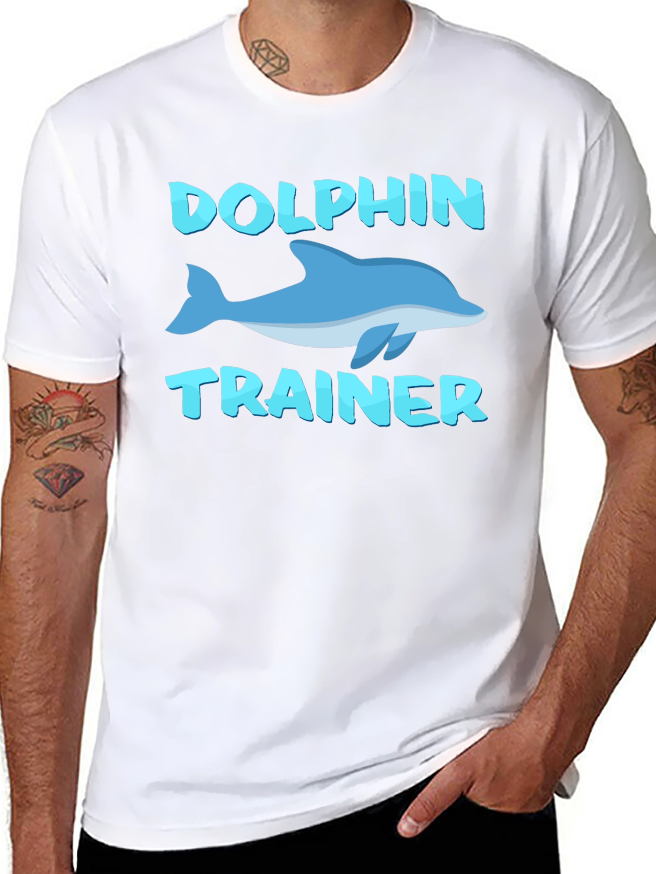 Dolphin Trainer Graphic Tee - Black