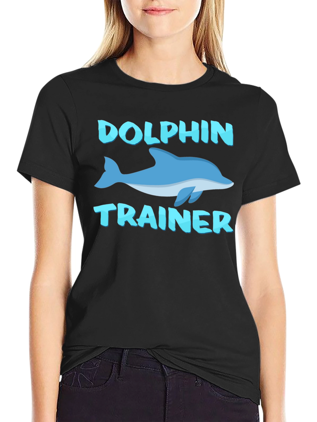 Dolphin Trainer Graphic Tee - Black