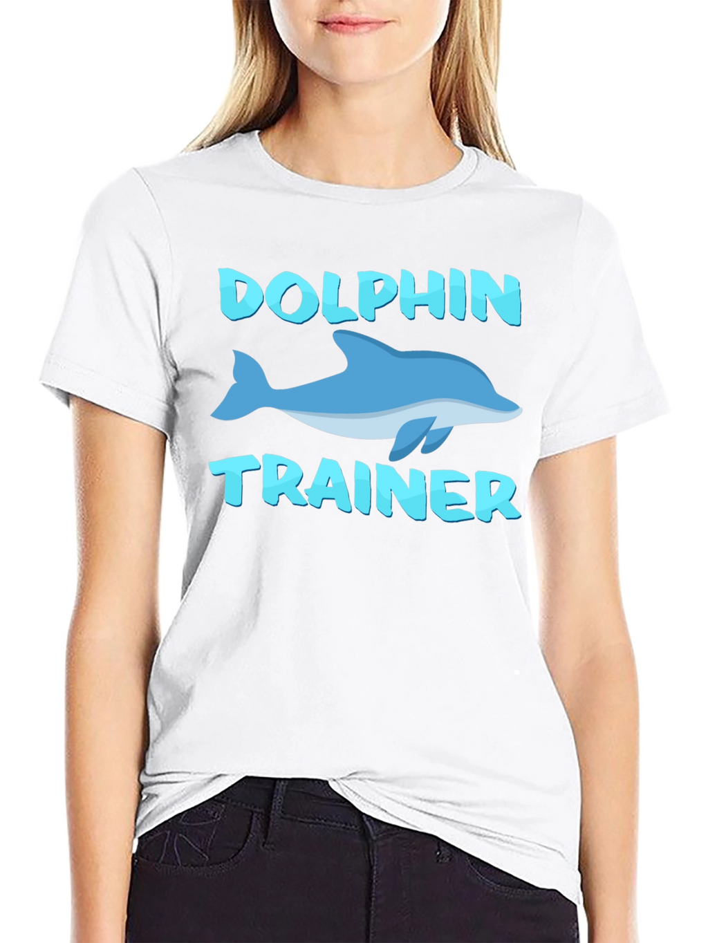 Dolphin Trainer Graphic Tee - Black