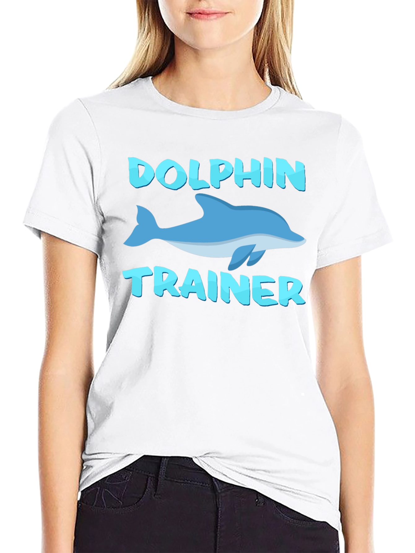Dolphin Trainer Graphic Tee - Black