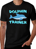 Dolphin Trainer Graphic Tee - Black