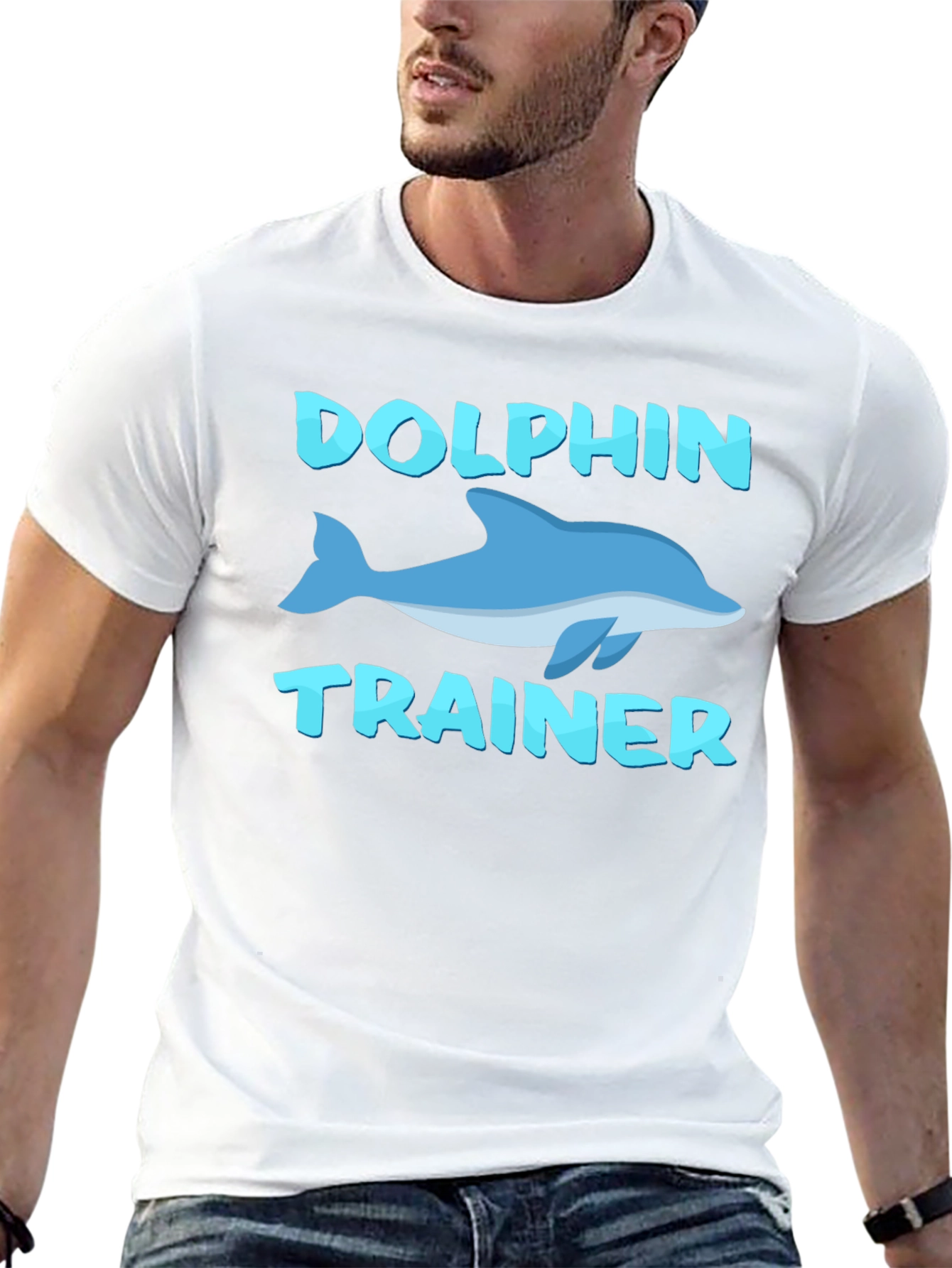 Dolphin Trainer Graphic Tee - Black