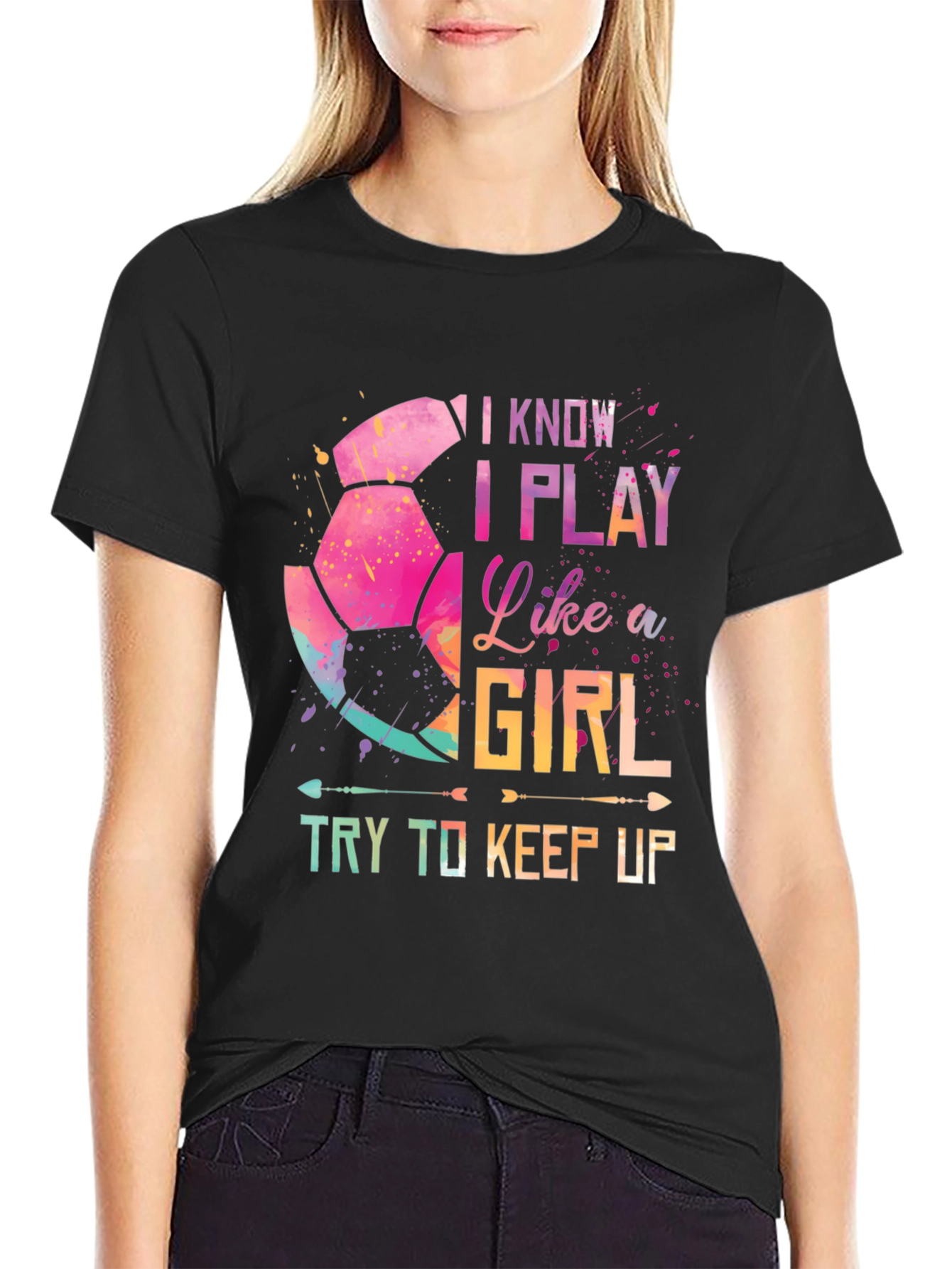 I Play Like A Girl Soccer Graphic Tee