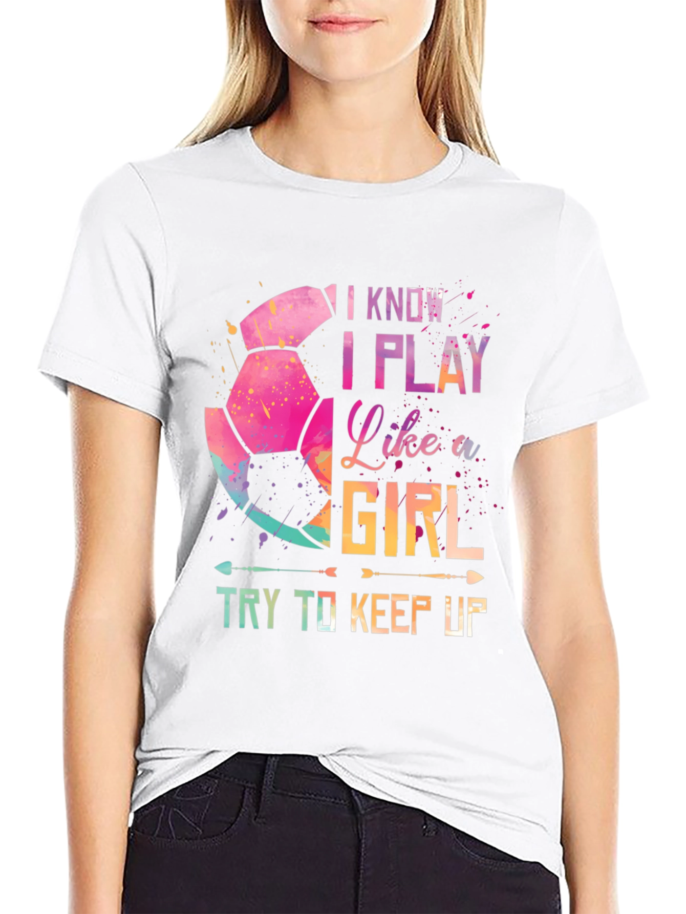 I Play Like A Girl Soccer Graphic Tee